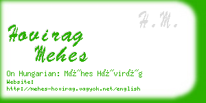 hovirag mehes business card